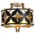 Mariposa 3-light Pendant Matte Black w/Aged Brass