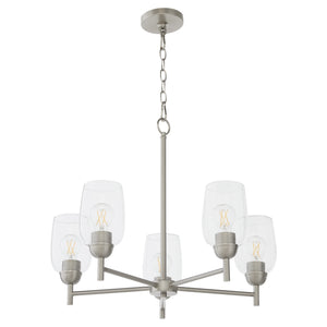 Wallinger 5-light Chandelier Satin Nickel