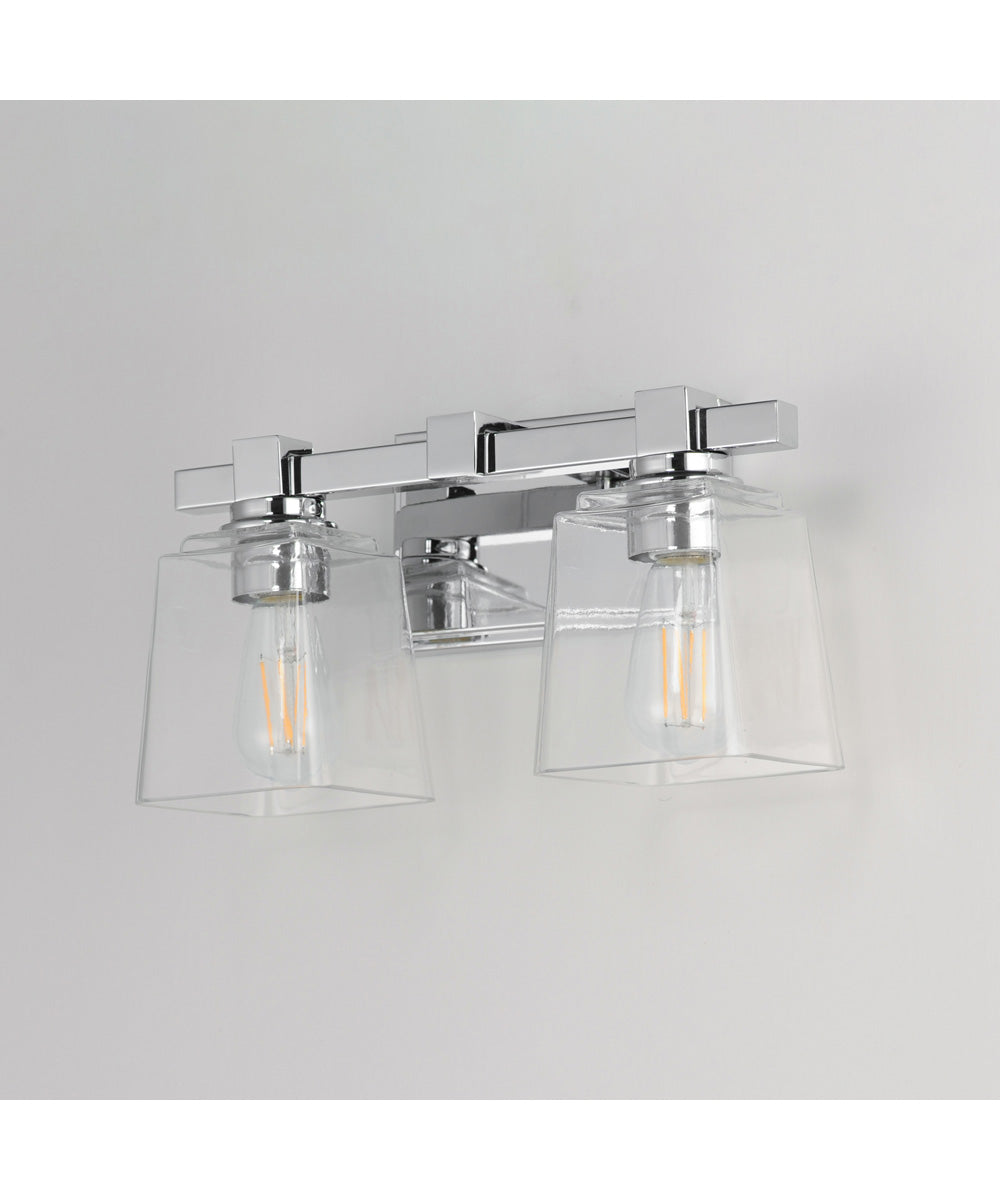 Cubos 2-Light Wall Sconce Polished Chrome