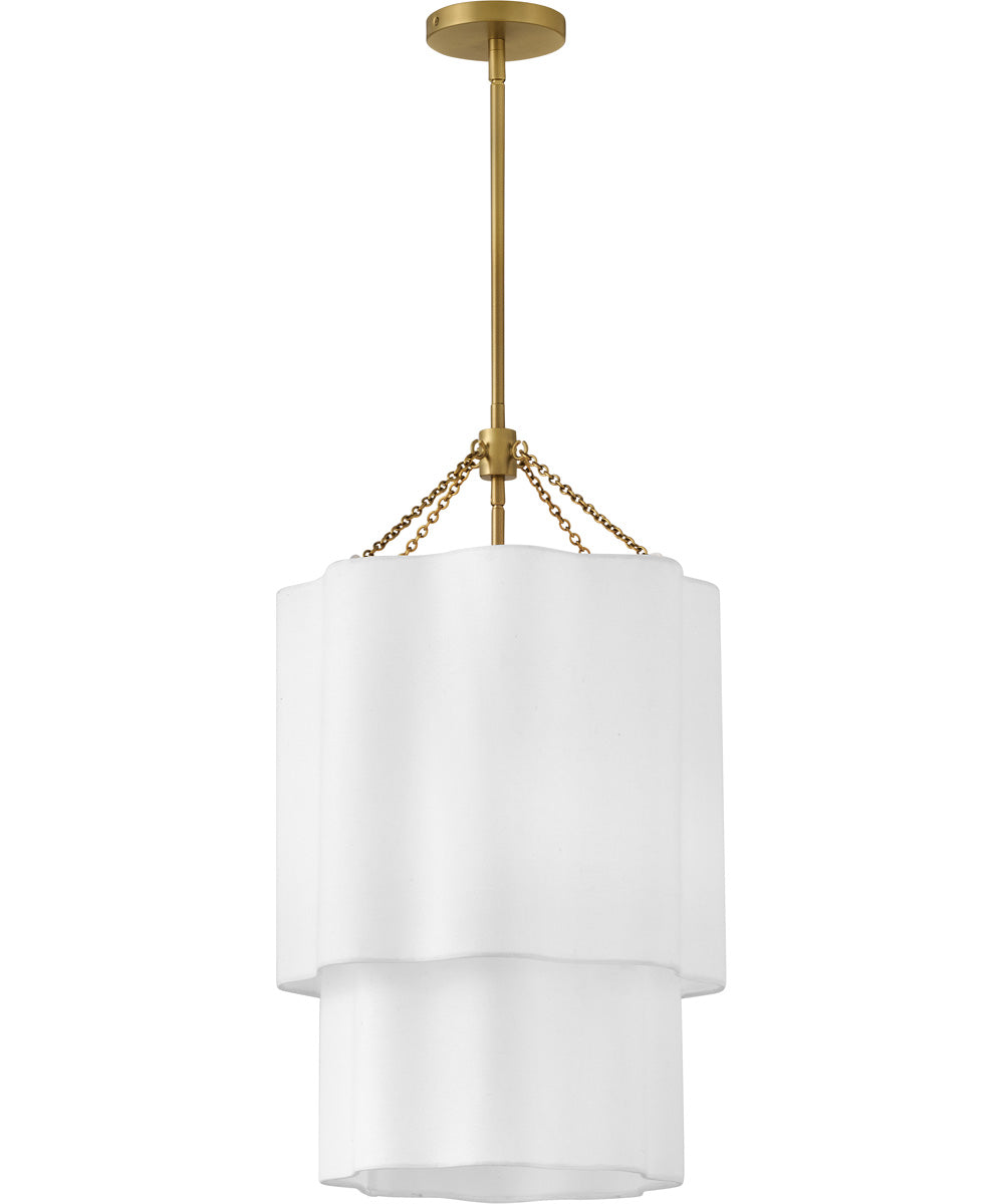 Gwen 4-Light Large Pendant in Lacquered Brass