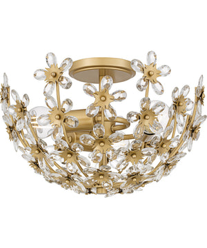 Quoizel Semi-Flush Mount Medium 3-light Semi Flush Mount Soft Gold