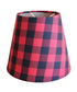 5"x8"x7” Heartland Hardback Empire Edson Clip On Lampshade, Lumberjack Buffalo Flannel Fabric