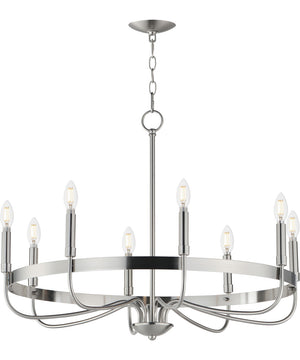 Frankie 8-Light Chandelier Satin Nickel