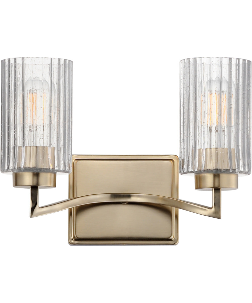 Rigata 2-Light Wall Sconce Satin Champagne