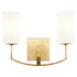 Ayala 2-light Wall Mount Light Fixture Gold Leaf