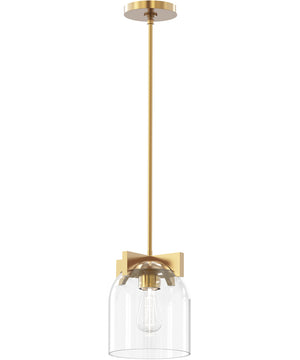 Scoop 1-Light Pendant/Flush Mount Natural Aged Brass