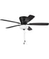 Wheeler 52 2-Light Bowl 2-Light Fan Flat Black