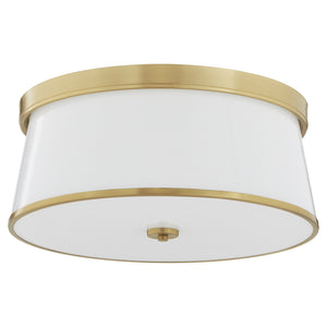 Weir 4-light Ceiling Flush Mount Aged Brass