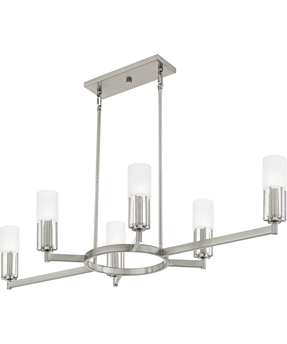 Cruz Large 6-light Island Light Brushed Nickel