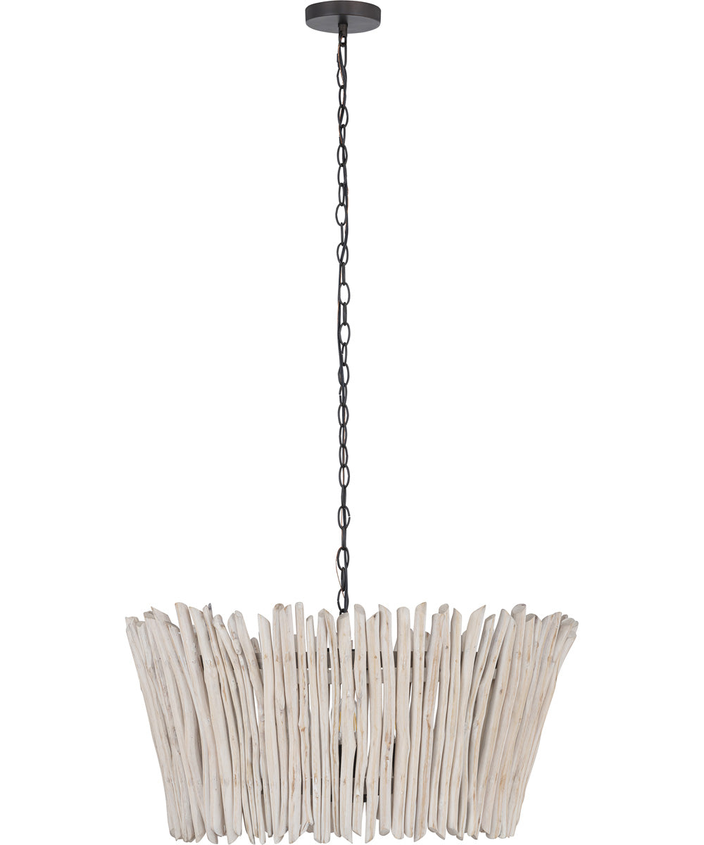 Baywood 24 inch DriftWood Chandelier Textured Bronze