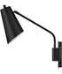 Bray 1-Light Medium Swing Arm Single Light Sconce in Black