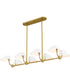 Penley Medium 8-light Island Light Brushed Gold