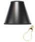 5x10x8.5" CLIP-ON FITTER Black Parchment Empire Lampshade