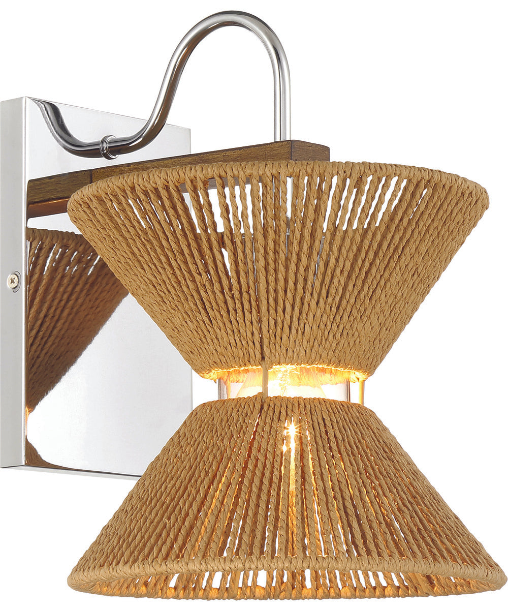 Serena 1-Light Lighting Chrome/Walnut