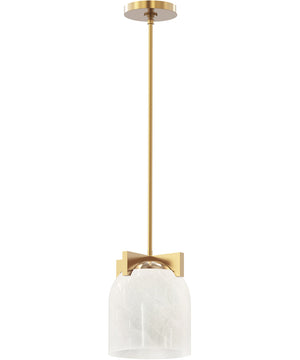 Scoop 1-Light Pendant/Flush Mount Natural Aged Brass