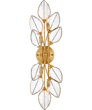 Amira 4-Light Large Four Light Sconce in Distressed Brass