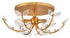 Aliso 3-Light Medium Semi-Flush Mount in Distressed Brass