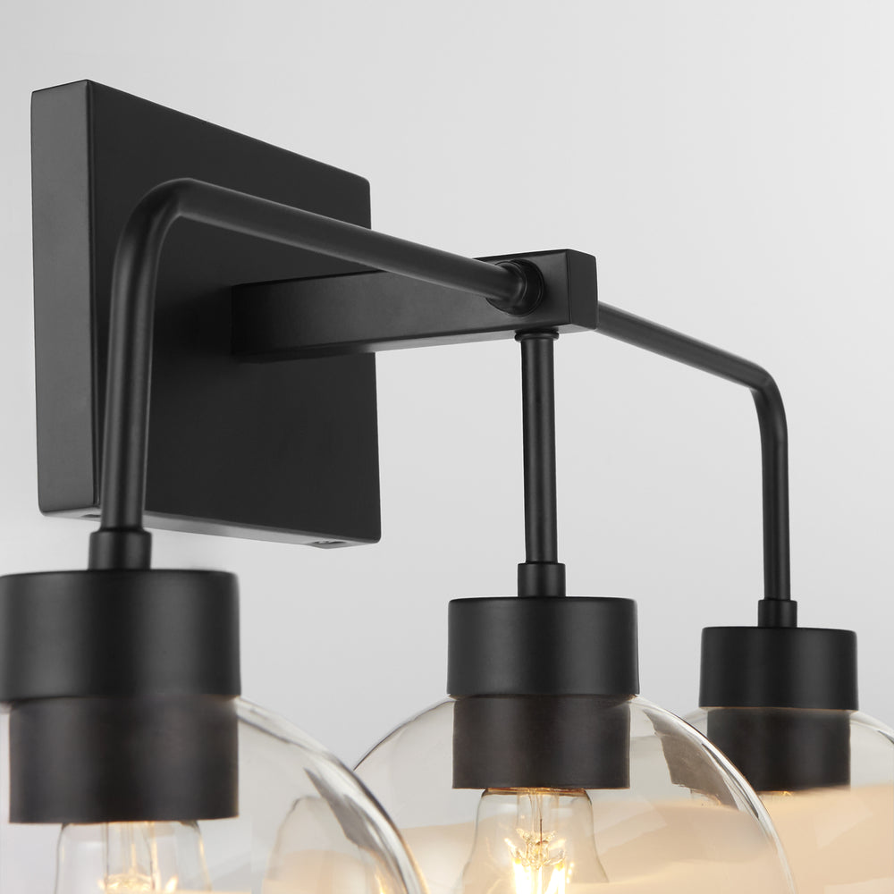 Lacy 3-light Bath Vanity Light Matte Black