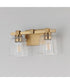 Cubos 2-Light Wall Sconce Natural Aged Brass