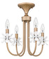 Remy Large 4-light Semi Flush Mount Bronze Gold