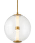 Elin LED-Light Medium Globe Pendant in Lacquered Brass