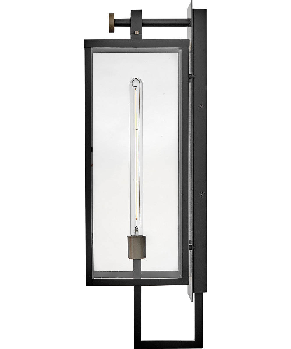 Catalina 1-Light Large Wall Mount lantern in Black