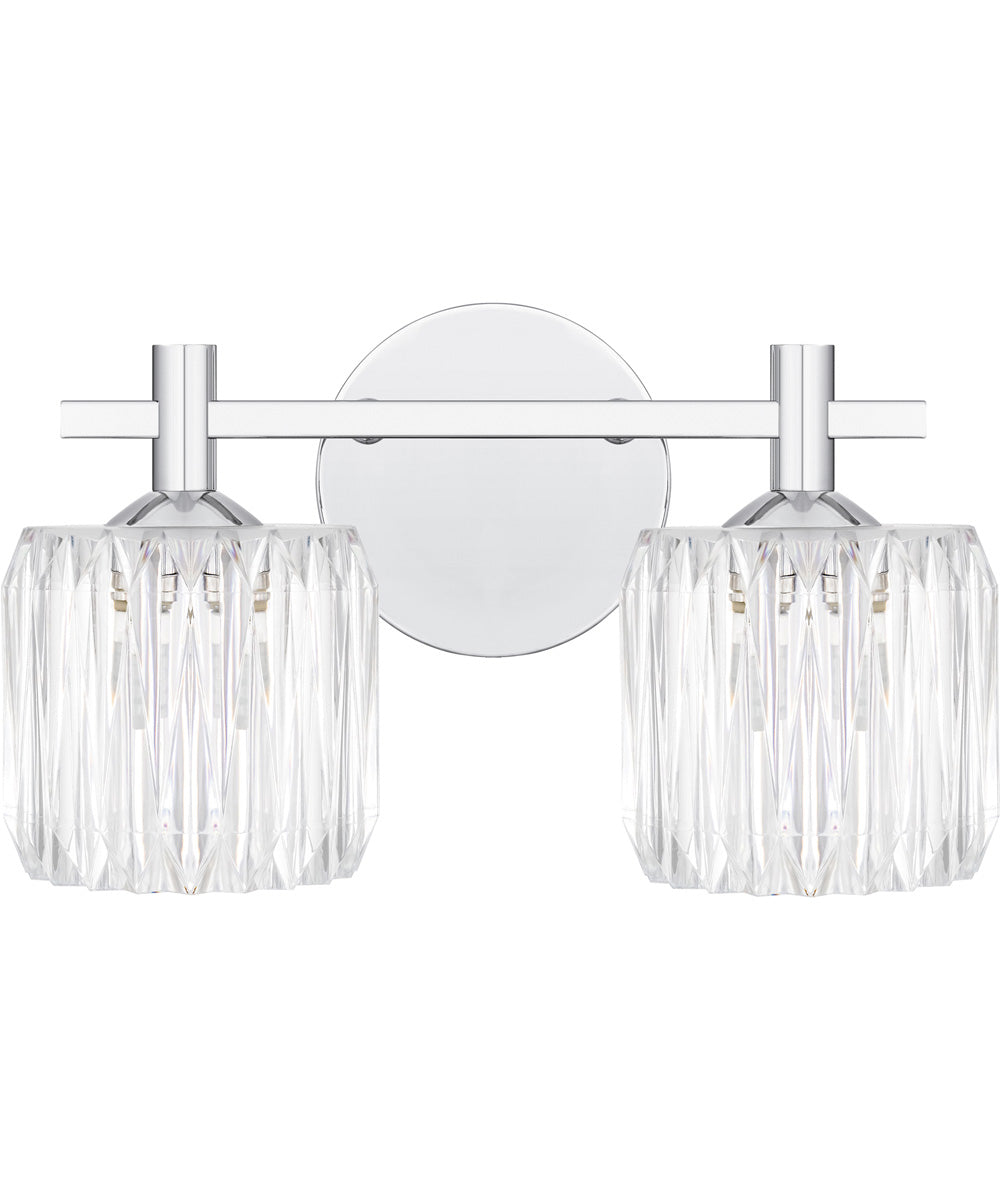 Spade Medium 2-light Bath Light Polished Chrome