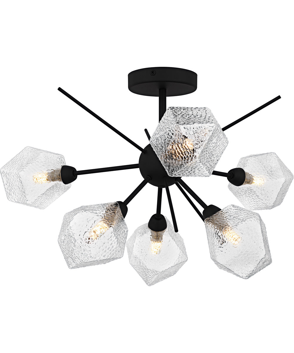 Salvador Extra Large 6-light Semi Flush Mount Earth Black