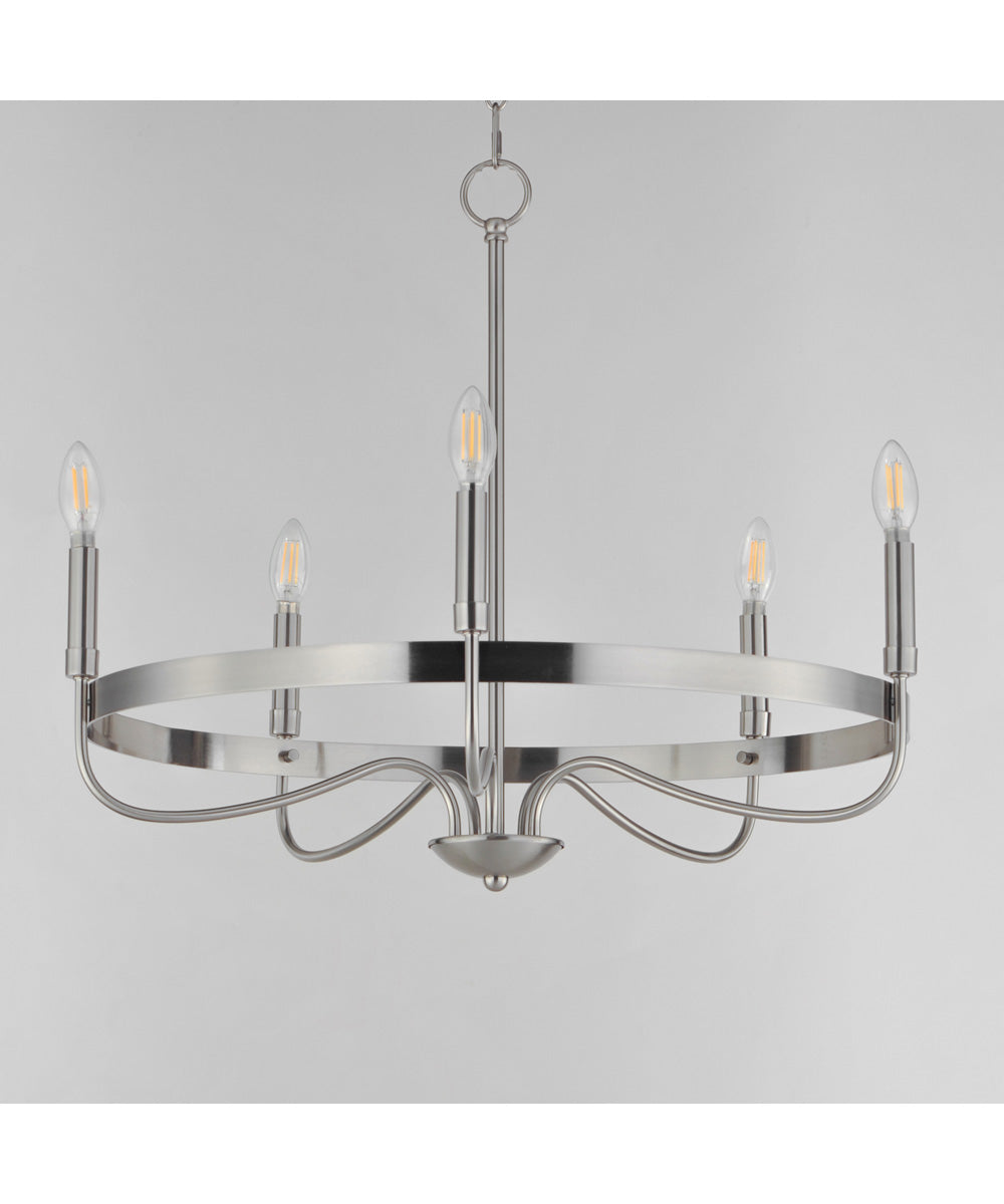 Frankie 5-Light Chandelier Satin Nickel