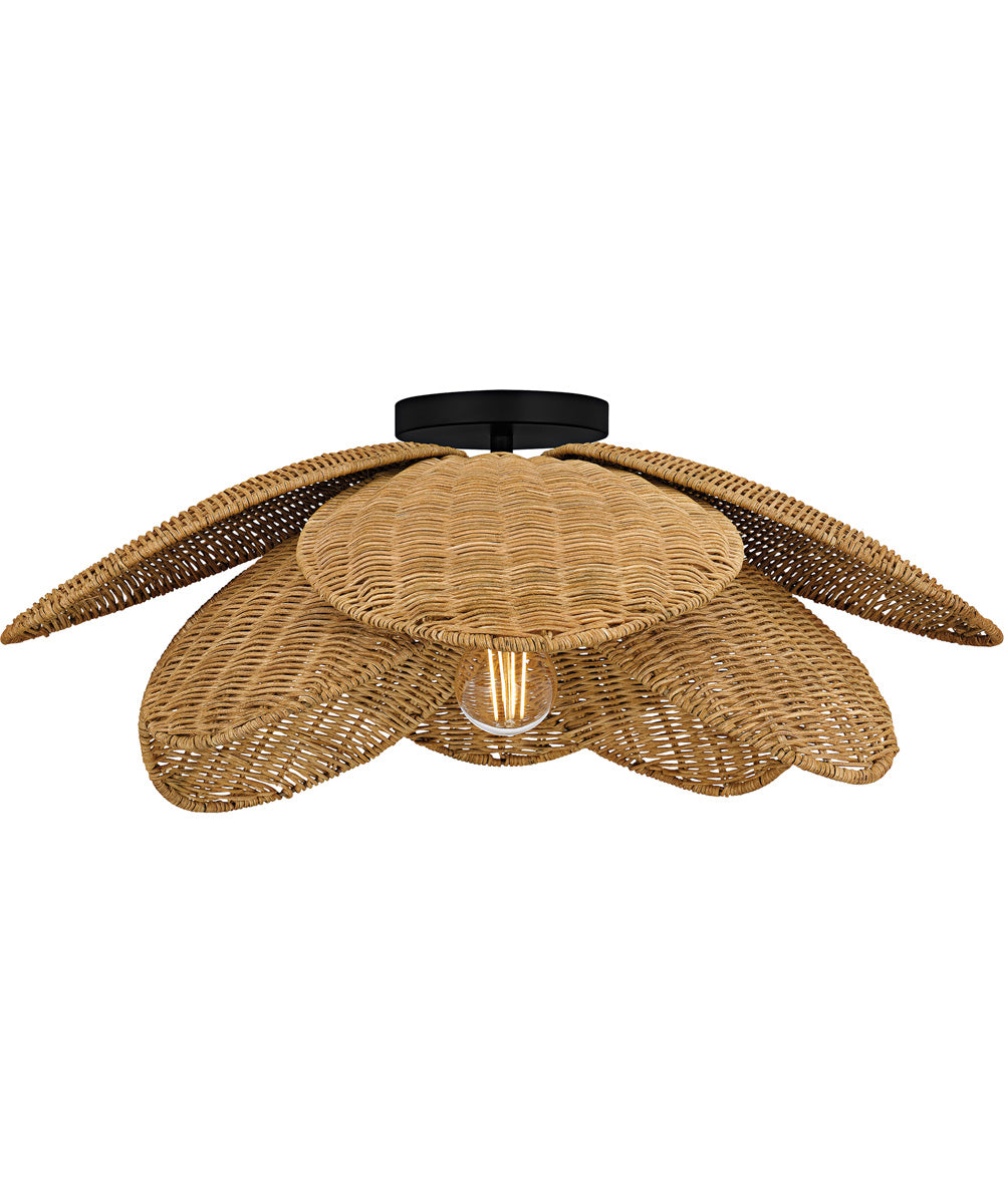 Willa Extra Large 1-light Semi Flush Mount Matte Black