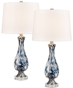 Cordelia Sound 30'' High 1-Light Table Lamp - Set of 2 Blue