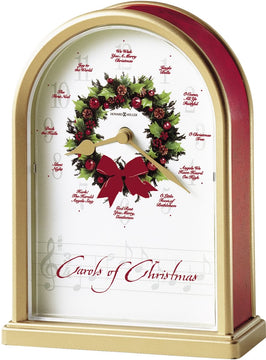 Carols of Christmas II Musical Clock Satin Brass