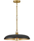 Sadie 1-Light Large Dome Pendant in Lacquered Brass