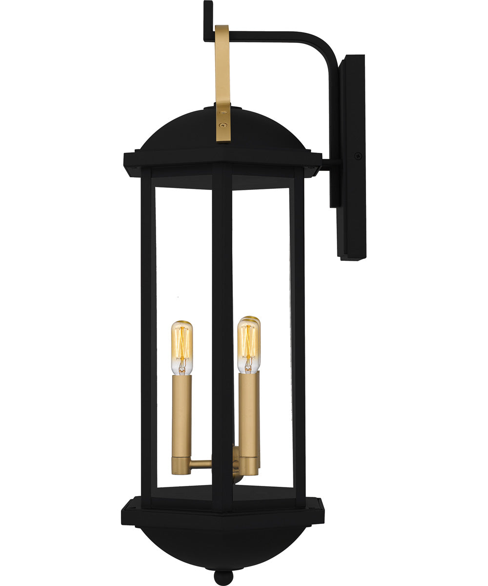 Crestfield Large 3-light Outdoor Wall Light Matte Black