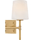 Saunders 2-Light Small Two Light Vanity in Lacquered Brass