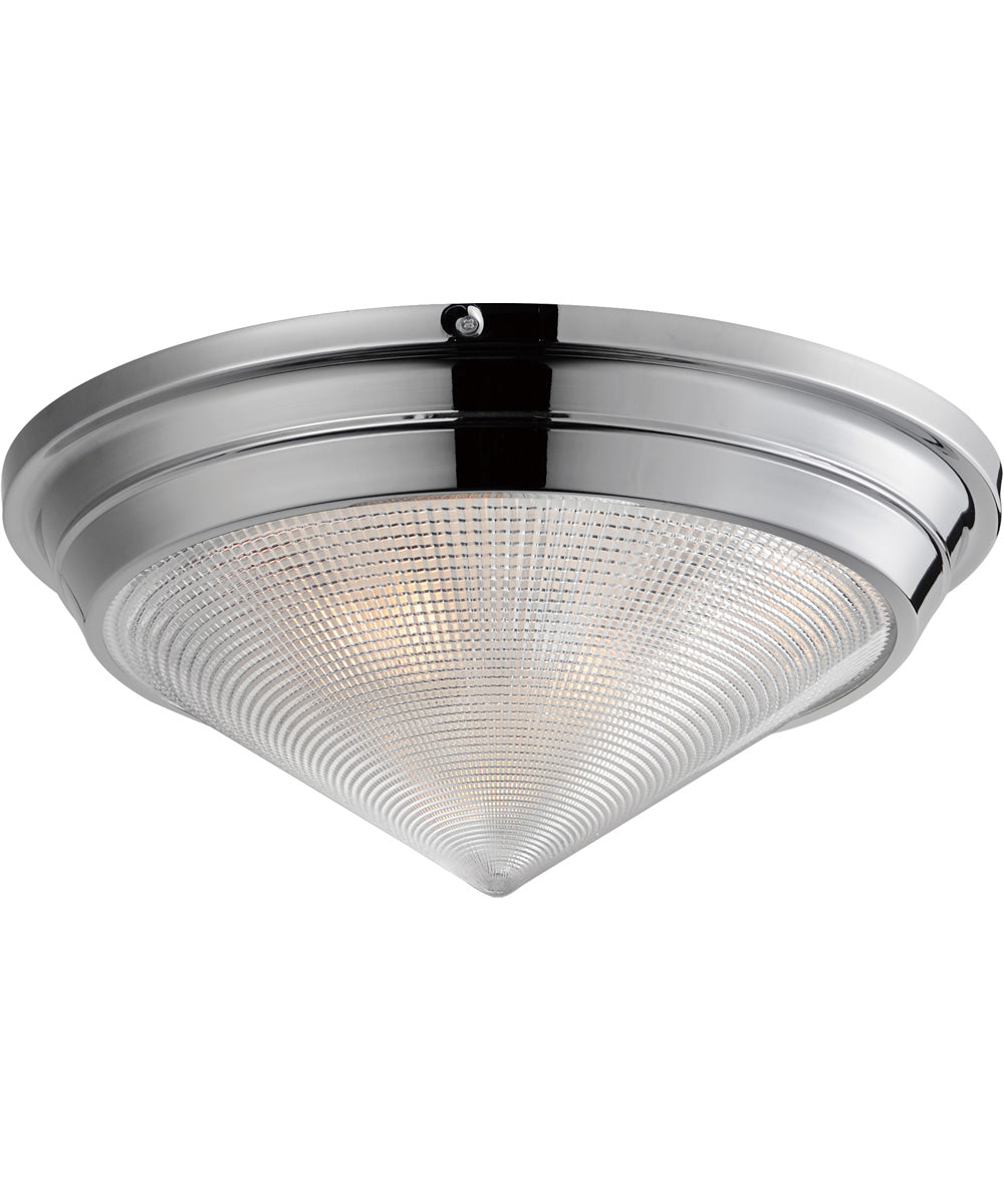 Hargreaves 3-Light Flush Mount Polished Nickel