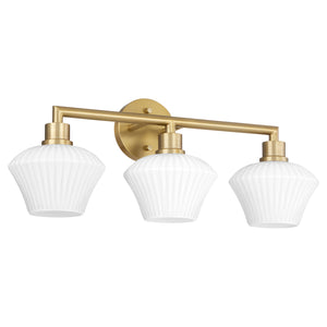 Cassini 3-light Bath Vanity Light Aged Brass