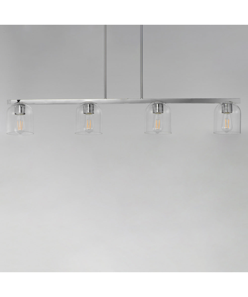 Scoop 4-Light Linear Pendant Polished Chrome