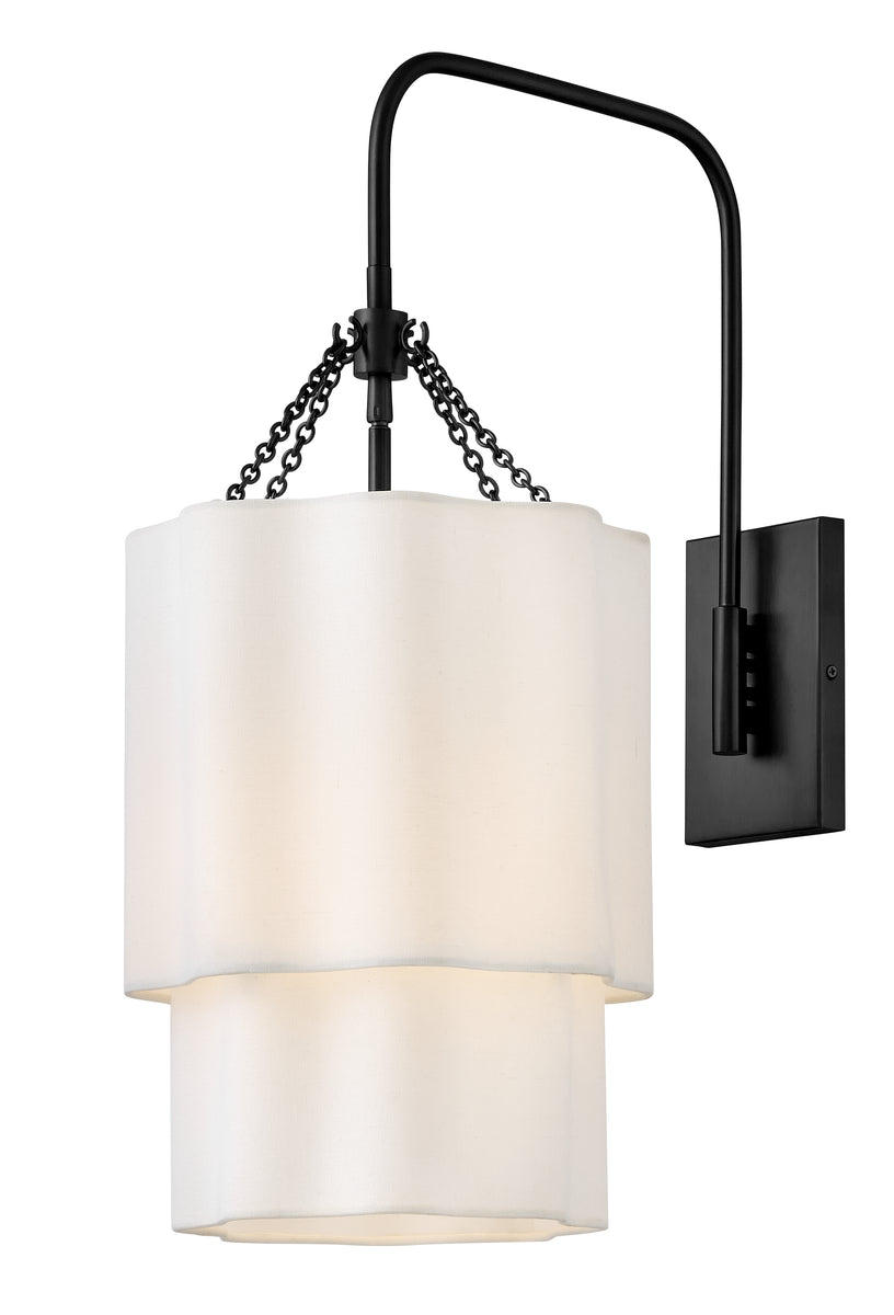 Gwen 1-Light Large Single Light Sconce in Black