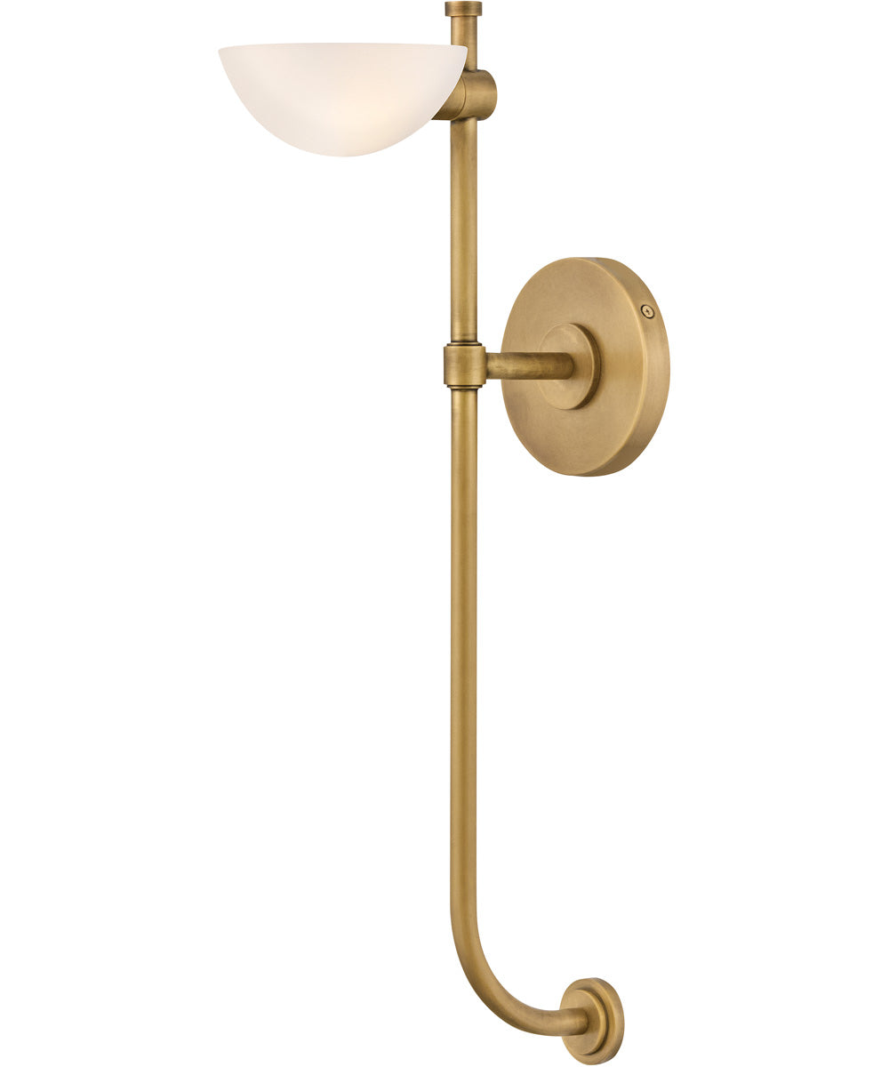 Merit 1-Light Large Single Light Sconce in Heritage Brass