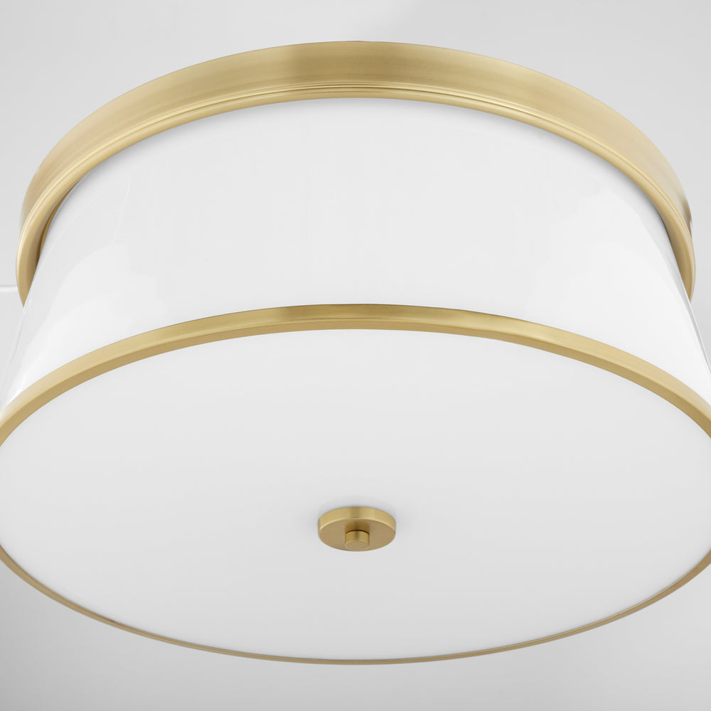 Weir 4-light Ceiling Flush Mount Aged Brass