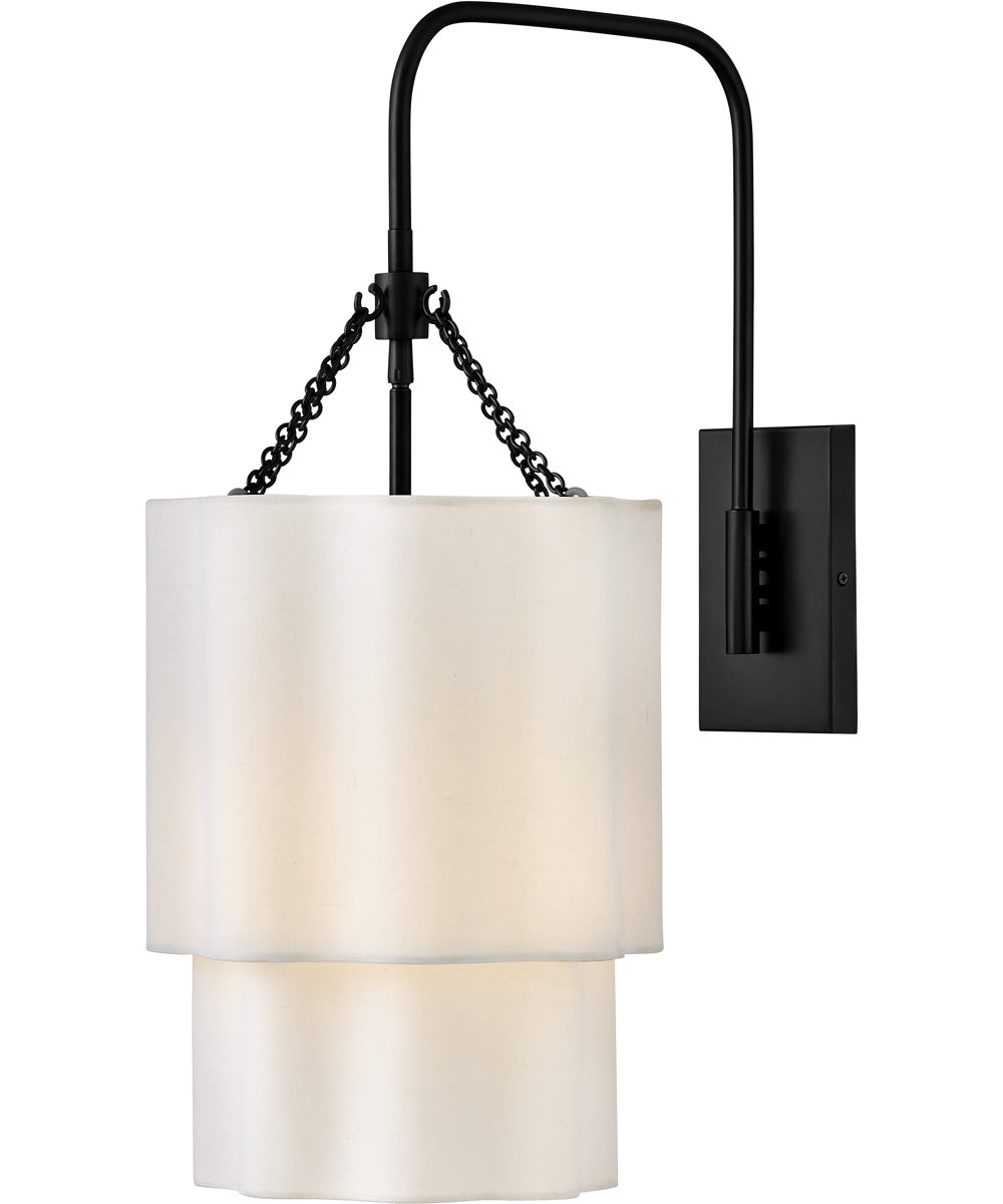 Gwen 1-Light Large Single Light Sconce in Black