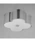 Clover 2-Light Flush Mount Polished Nickel