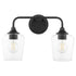 Raymond 2-light Bath Vanity Light Matte Black