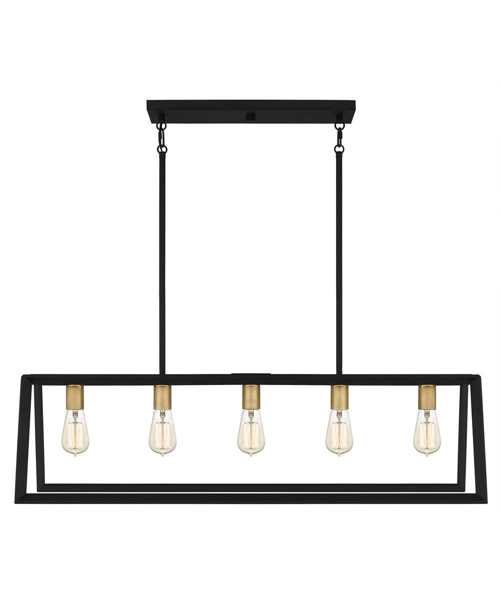 Tilly 5-light Island Light Matte Black