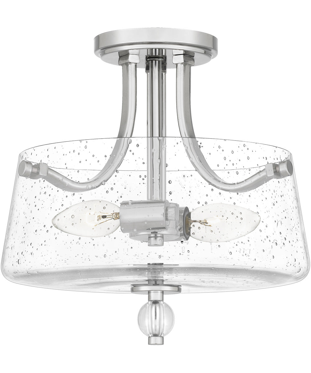 Hollister 2-light Semi Flush Mount Polished Nickel