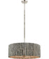 Abaca 5-Light chandelier  Polished Nickel