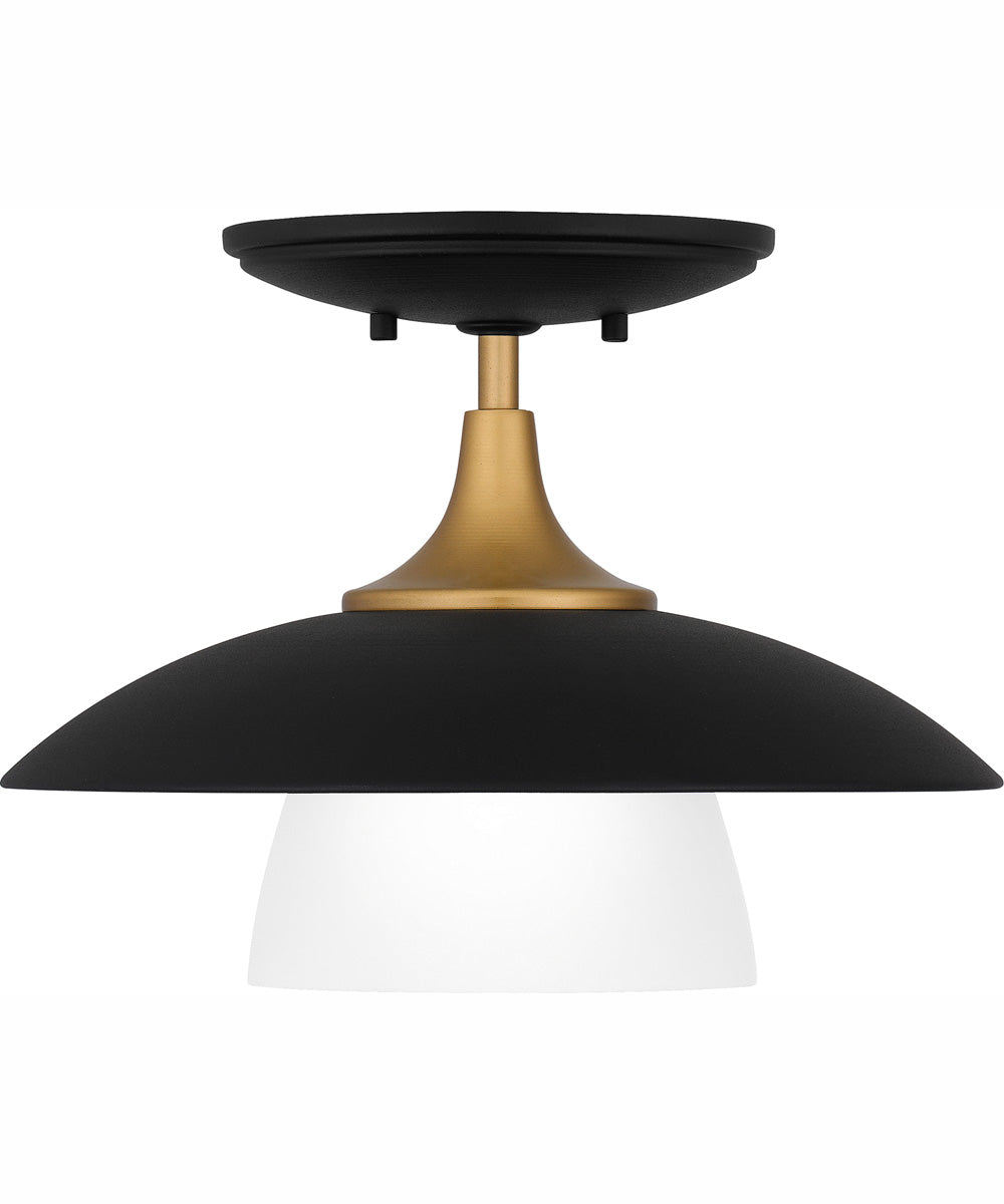 Fayette Small 1-light Semi Flush Mount Earth Black