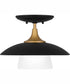 Fayette Small 1-light Semi Flush Mount Earth Black