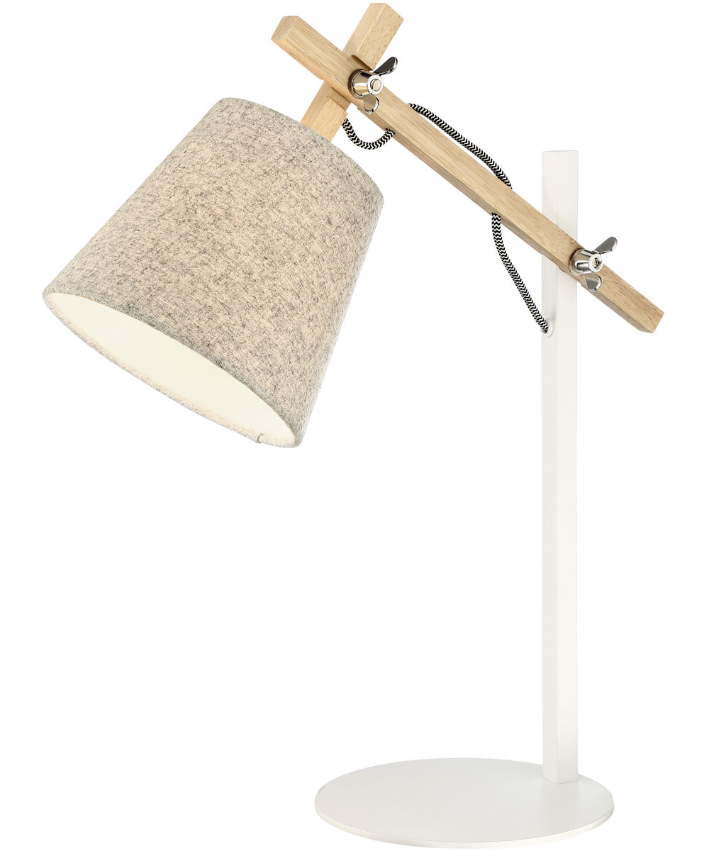 Leann 1-Light Table Lamp Natural/White/Linen Sahde